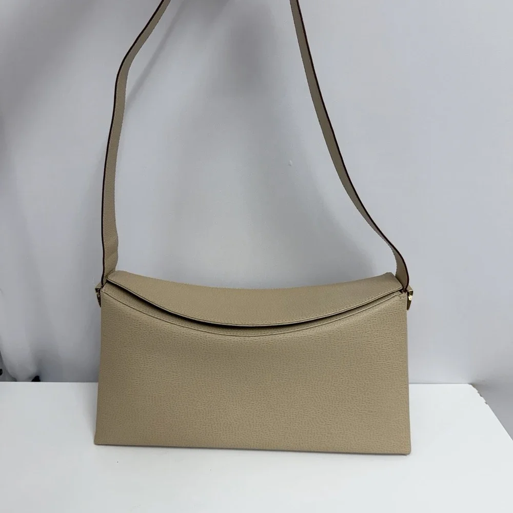 Vintage Salvatore Ferragamo Leather Purse Khaki Beige NWT $495.00 Gazzella
